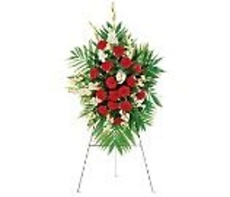 White & Red Spray on a Stand