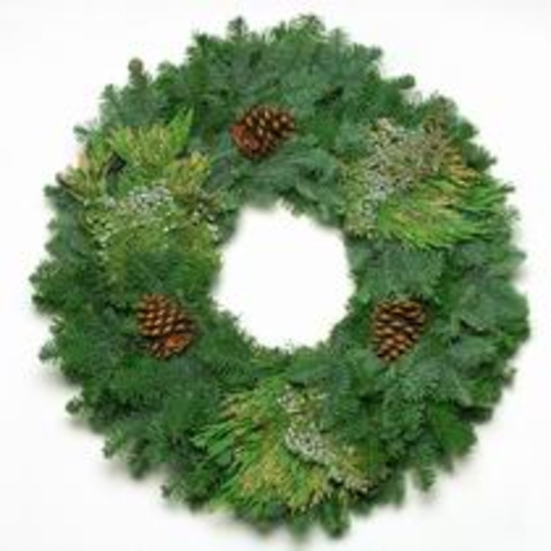 Mixed Noble with Cedar Fresh Wreath