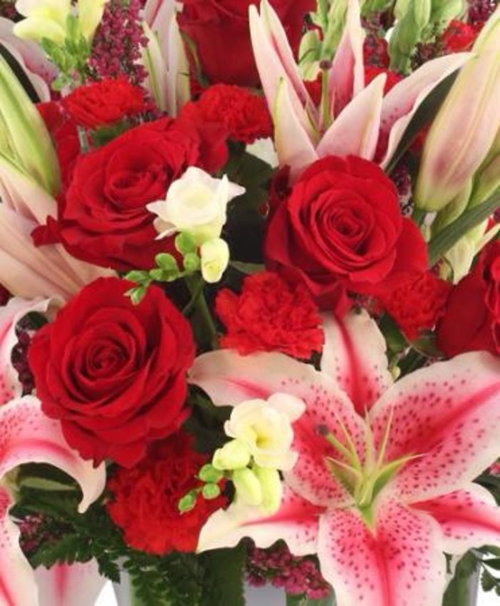 Designer Choice Red Funeral Basket