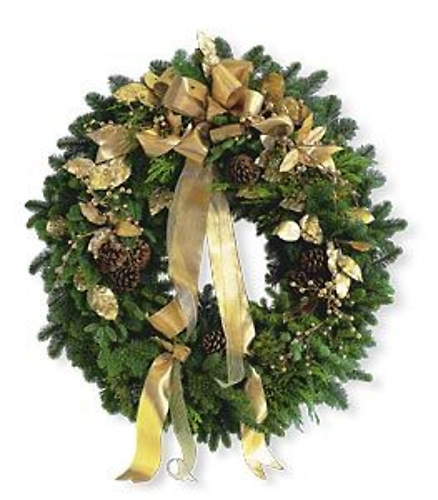 Gold Door Wreath