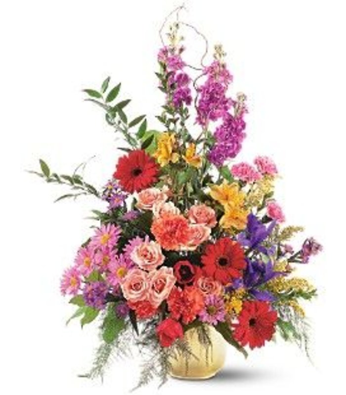 Mixed Spring Funeral Basket