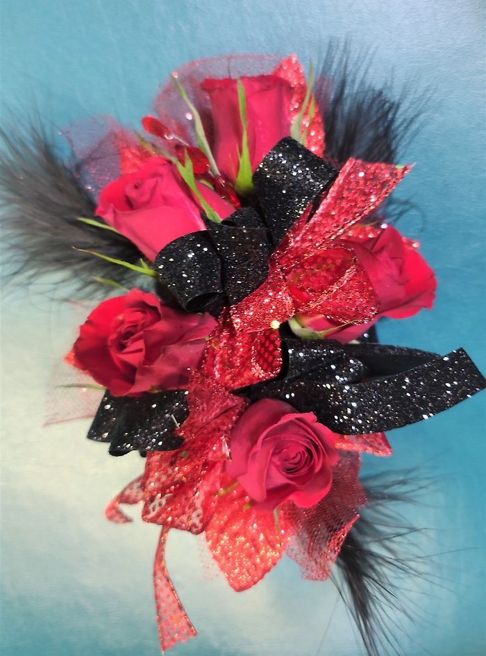 Colorful Linear Upgraded Wristlet Corsage