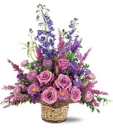 Lavender & Blue Funeral Basket