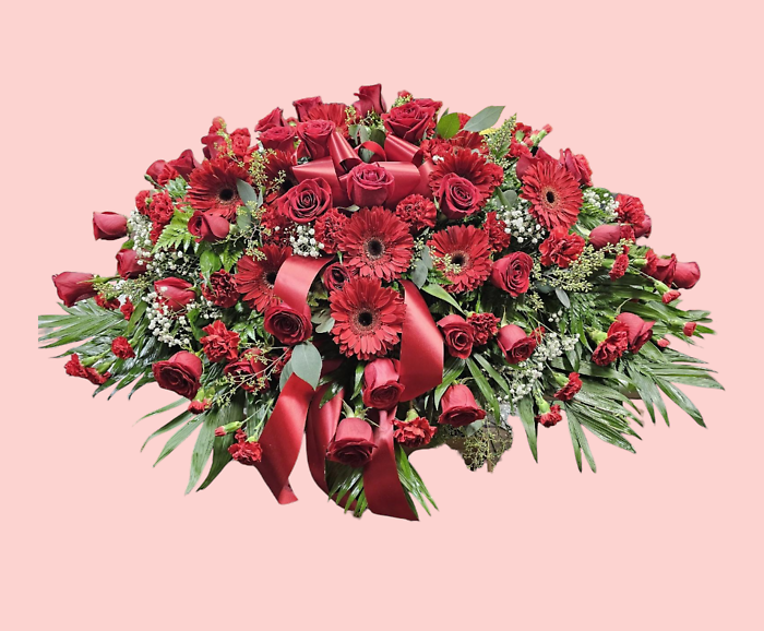 All Red Casket Cover