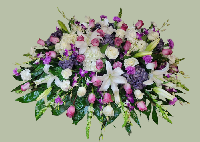 Purple, Lavender and White Casket Cover