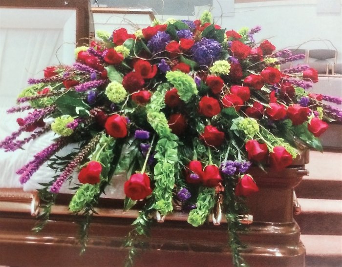 Jewel Toned Casket Cover