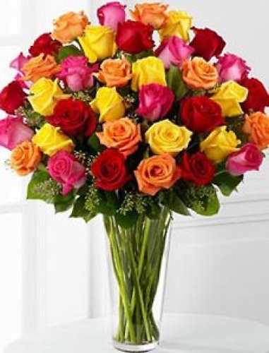 Three Dozen Mixed Roses - Mday