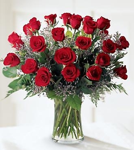 One Dozen Red Long Stem Roses - Vday