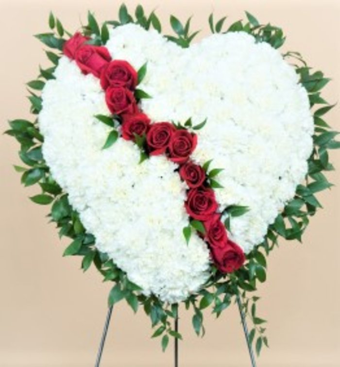 Large Broken Heart with Roses