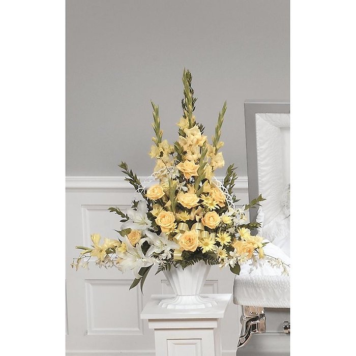 Yellow & White Basket