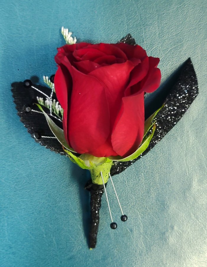 Colorful Single Rose Boutonniere Upgraded