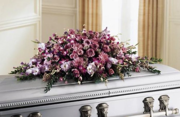 Lavender Casket Cover