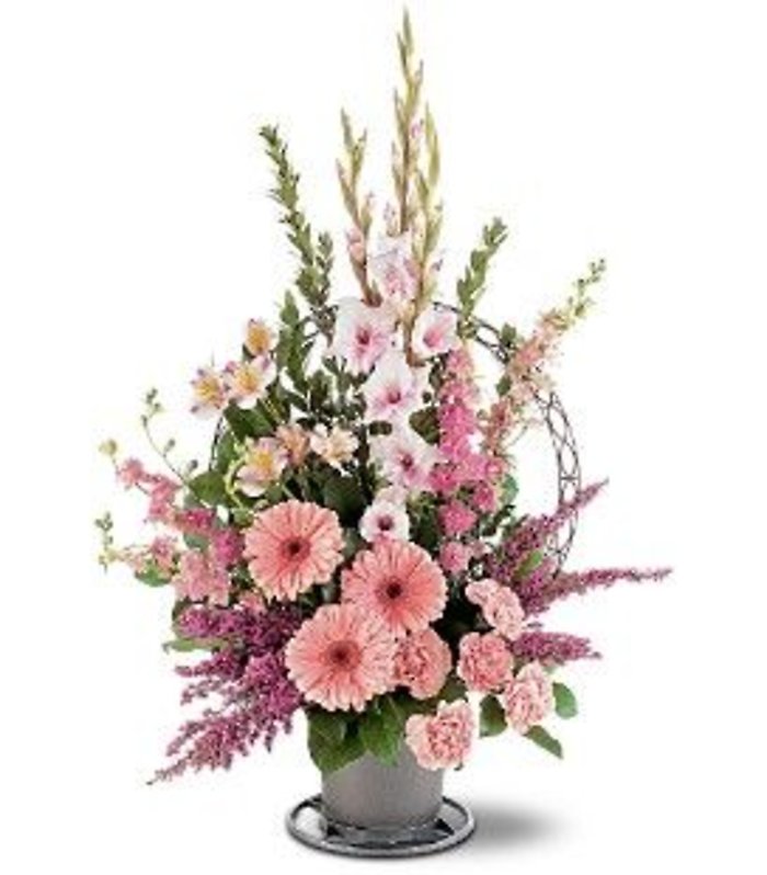 Pink Funeral Basket