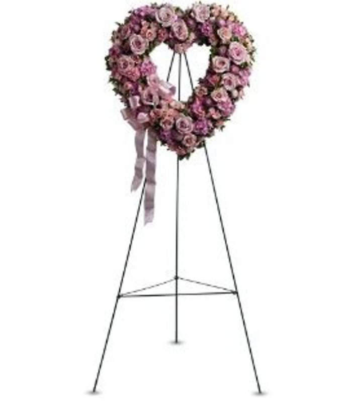 Rose Garden Heart on a Stand
