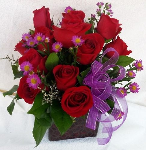 One Dozen Red Roses Pave - Vday