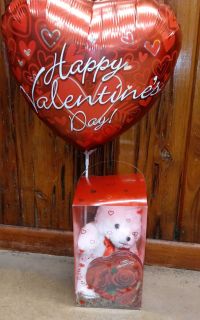 One Dozen Red Roses with Bear - Vday