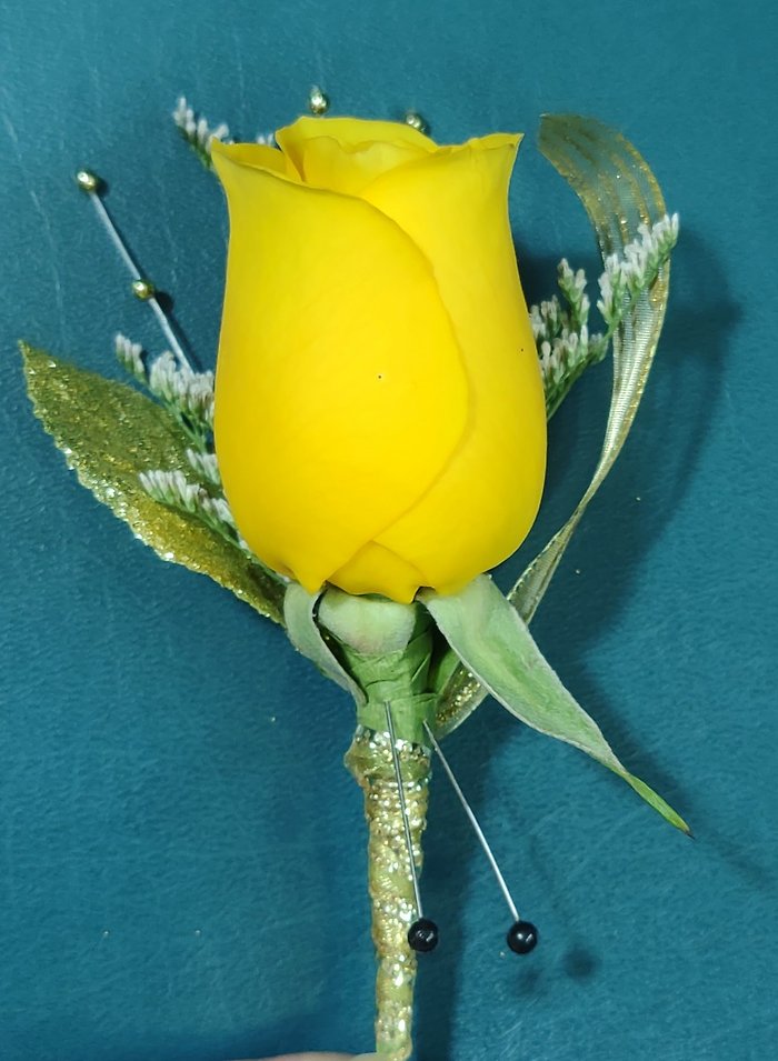Colorful Single Rose Boutonniere Upgraded