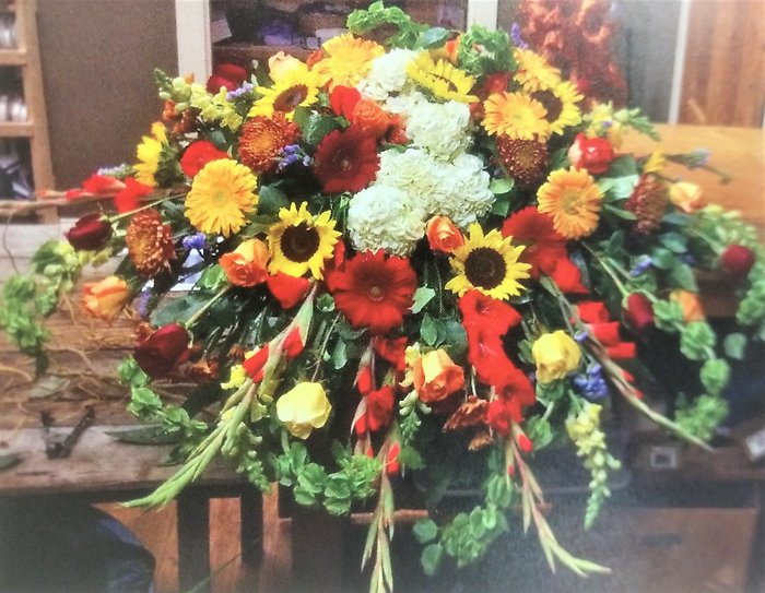 Autumn Mix Casket Cover