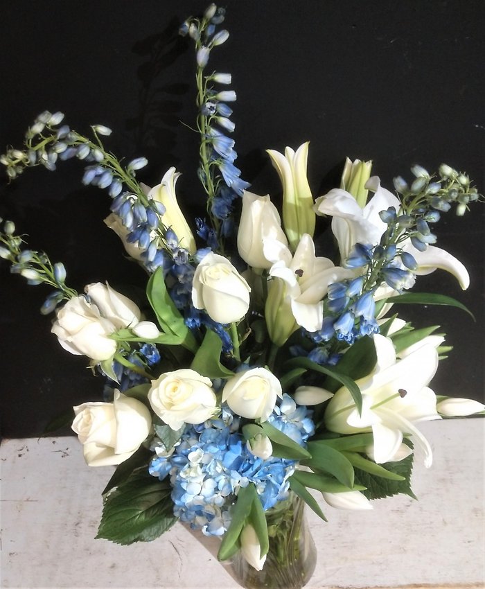 Large Blue & White Vase