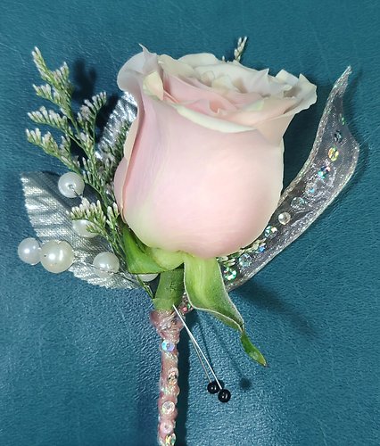 Colorful Single Rose Boutonniere Upgraded