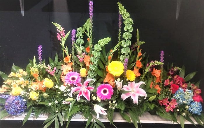 Mixed Flowers Urn Adornment