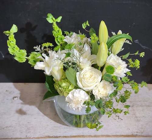 Green and White Pave