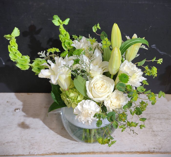 Green and White Pave