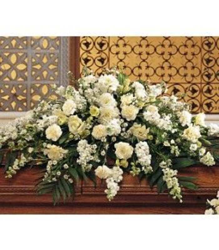 White Casket Cover