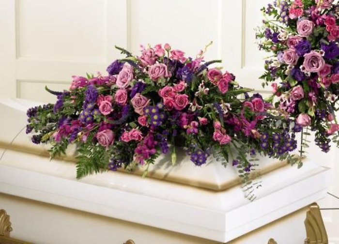 Mixed Purple Casket Cover