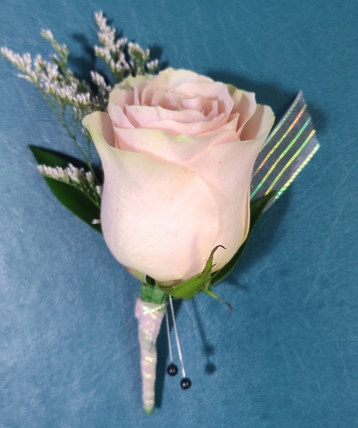 Colorful Single Rose Boutonniere