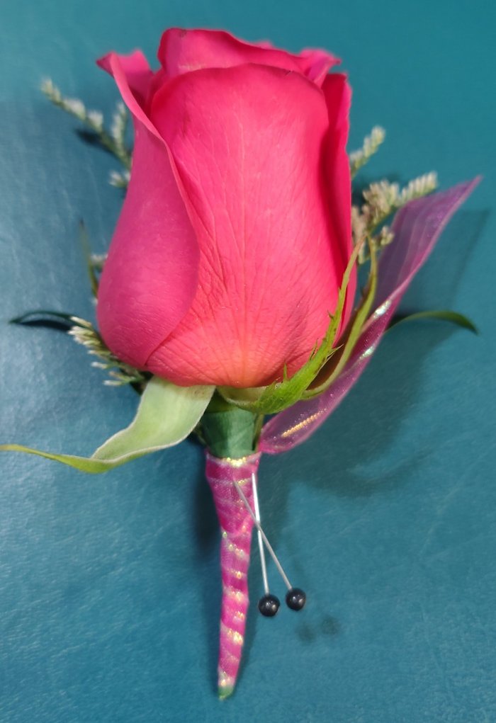 Colorful Single Rose Boutonniere