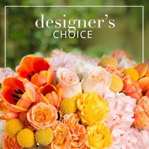 Designer Choice Orange Funeral Basket