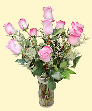 One Dozen Lavender Roses