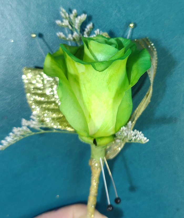 Colorful Single Rose Boutonniere Upgraded