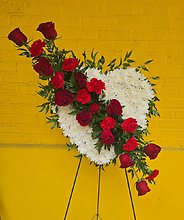 Bleeding Heart with Roses and Carnations