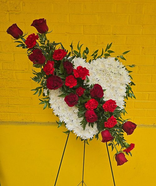 Bleeding Heart with Roses and Carnations