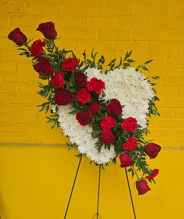 Bleeding Heart with Roses and Carnations