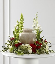 Red & White Modern Cremation Piece