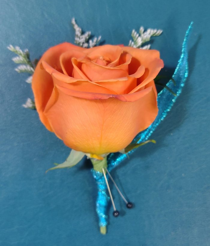 Colorful Single Rose Boutonniere