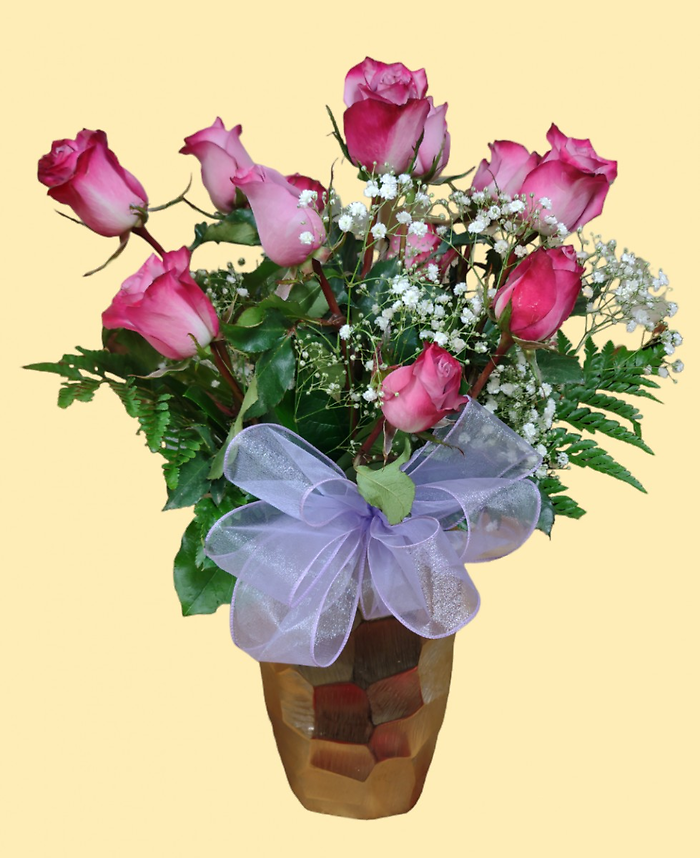 One Dozen Lavender Roses