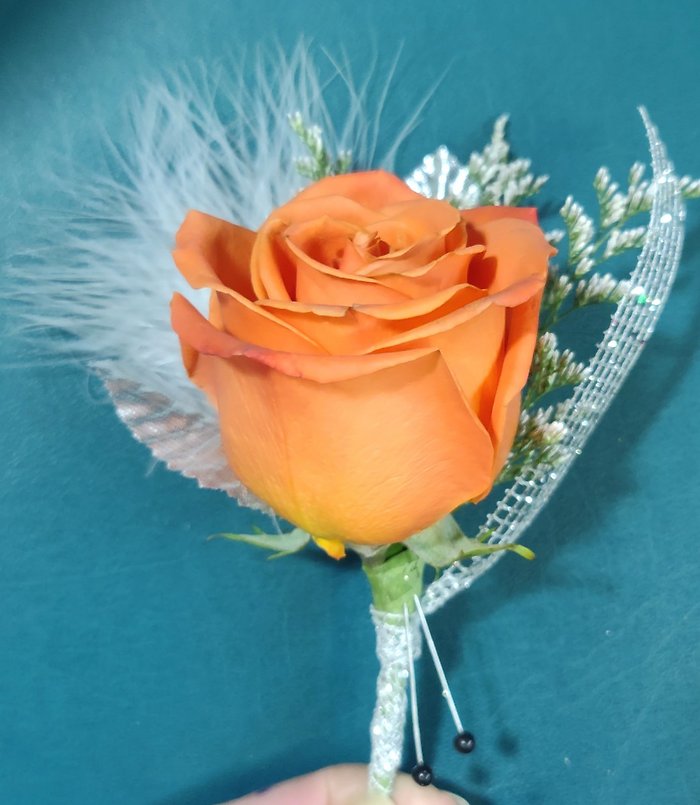 Colorful Single Rose Boutonniere Upgraded