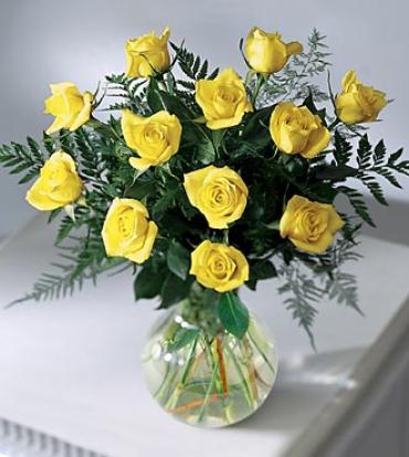 Premium Long Stemmed Yellow Rose Bouquet