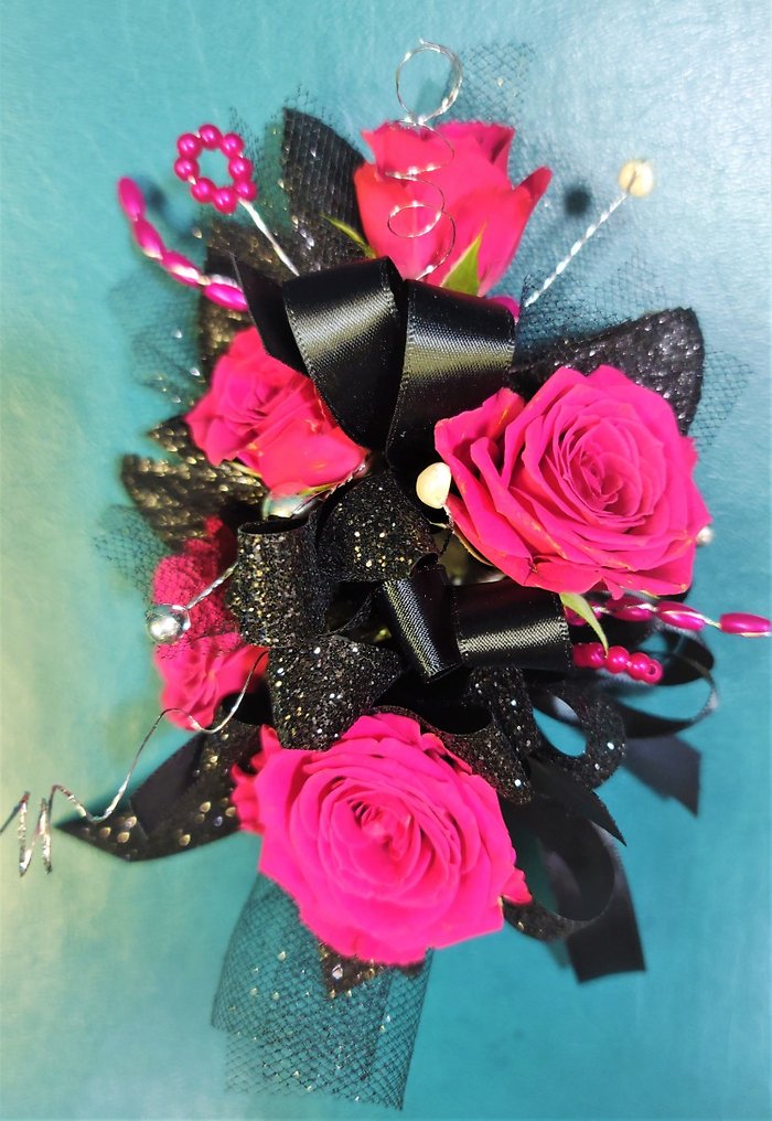 Colorful Linear Upgraded Wristlet Corsage