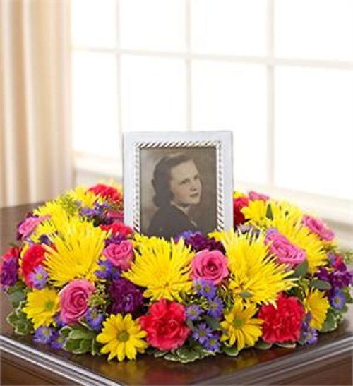 Bright Mix Cremation Wreath