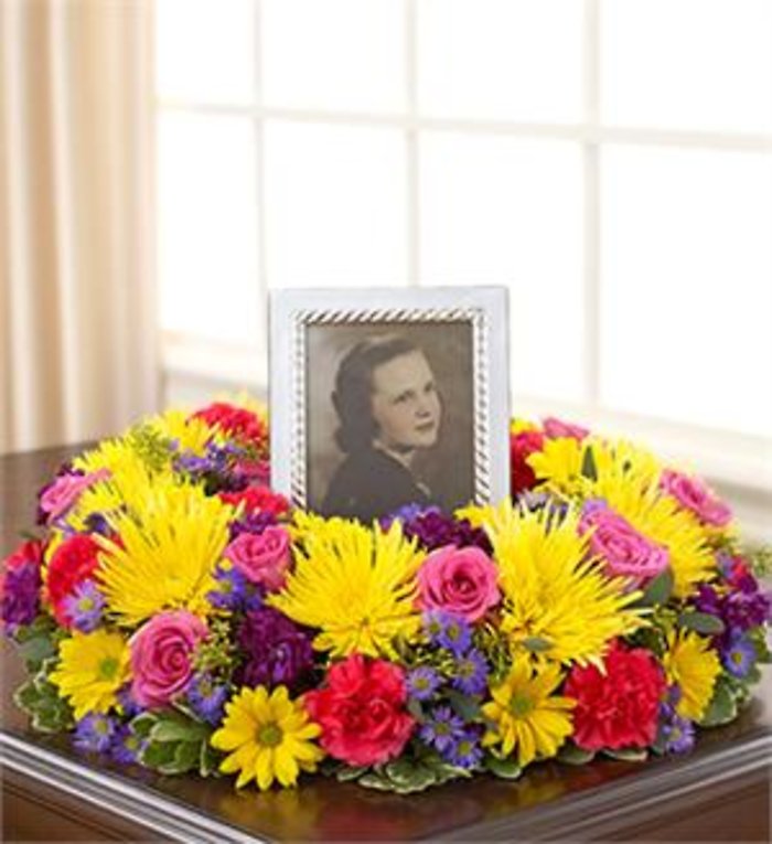 Bright Mix Cremation Wreath
