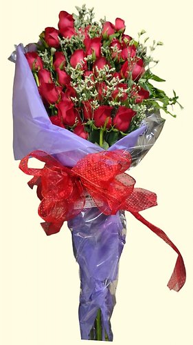 Three Dozen Red Medium Stem Wrapped