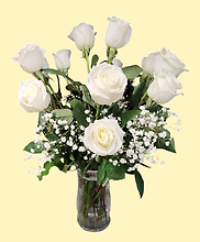 One Dozen White Roses