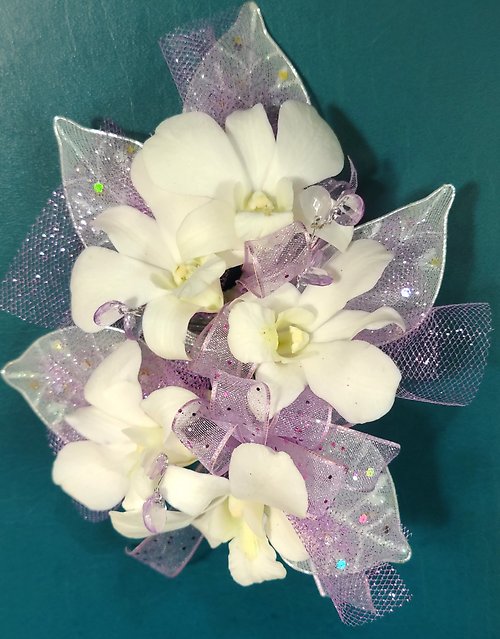 White Orchid Linear Upgraded Wristlet