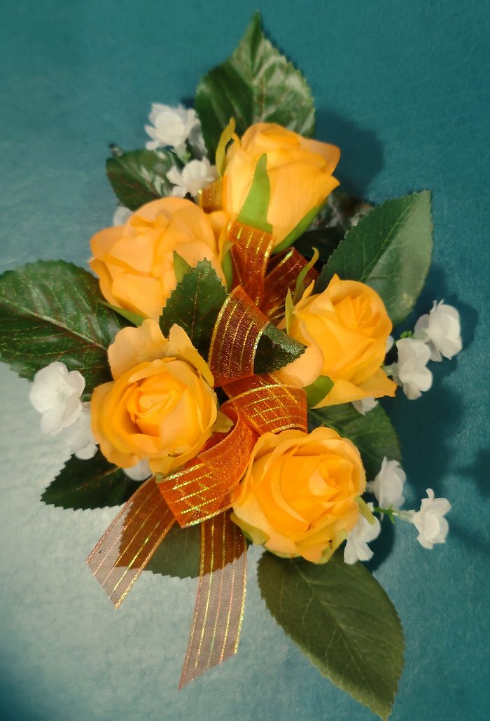 Silk Colorful Linear Standard Wristlet Corsage