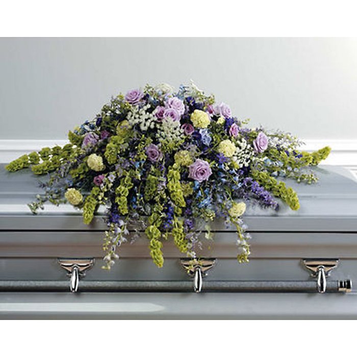 Purple, Blue & Green Casket Cover